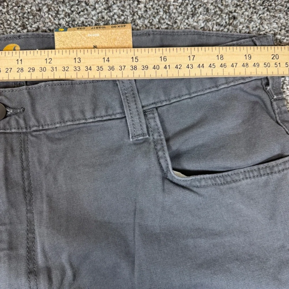 Carhartt Rugged‎ Flex Canvas Five-Pocket Jean 102517-039 Shadow Gray 40x30 Mens